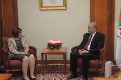 20 May 2015 National Assembly Speaker Maja Gojkovic in meeting with Algerian Prime Minister Abdelmalek Sellal